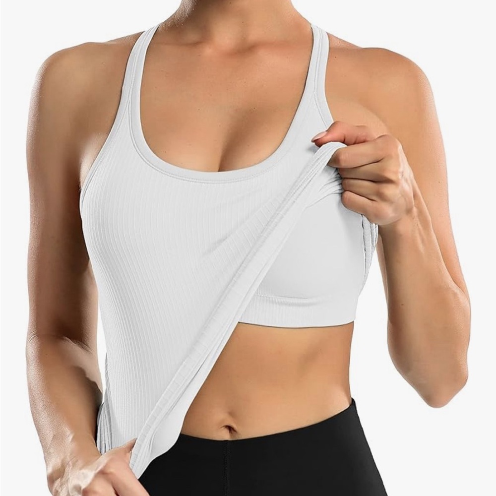 ATTRACO Ribbed Workout Tank Top Size M - Picture 6 of 8